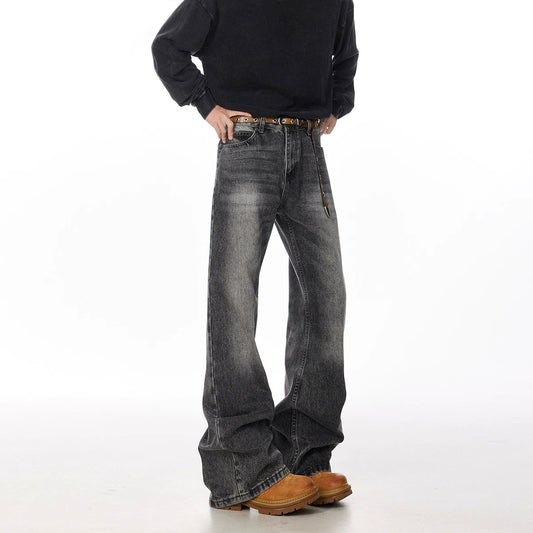 Straight Leisure Washed-out Smoky Gray Jeans
