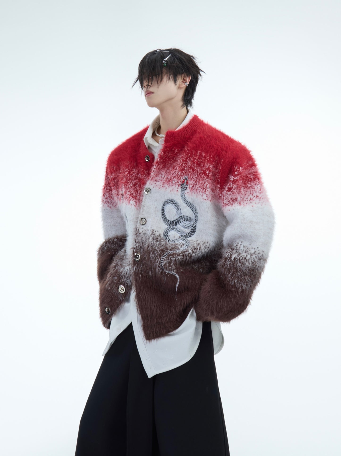 Mink Hair Gradient Loose Sweater