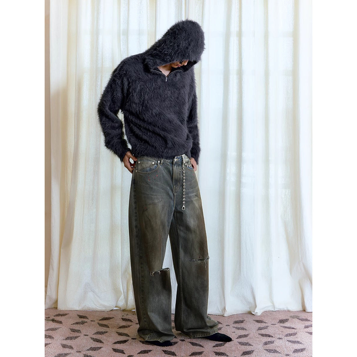 Plush Knitted Hoodie