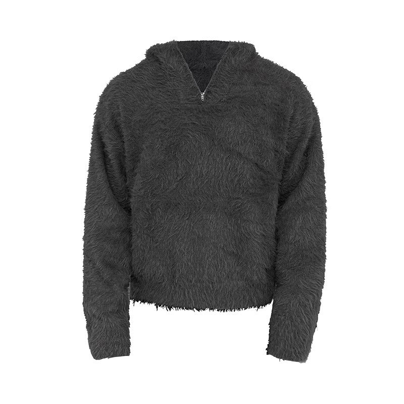 Plush Knitted Hoodie