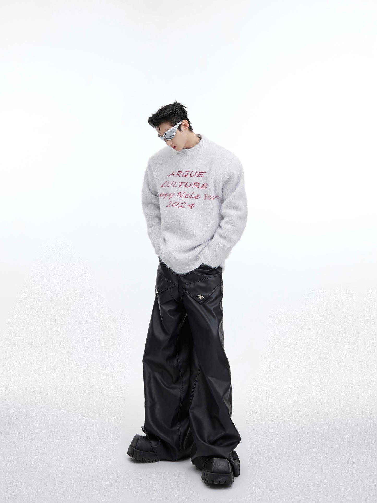 Niche Heavy Thin And Glittering Plush Design Dragon Year Sweater