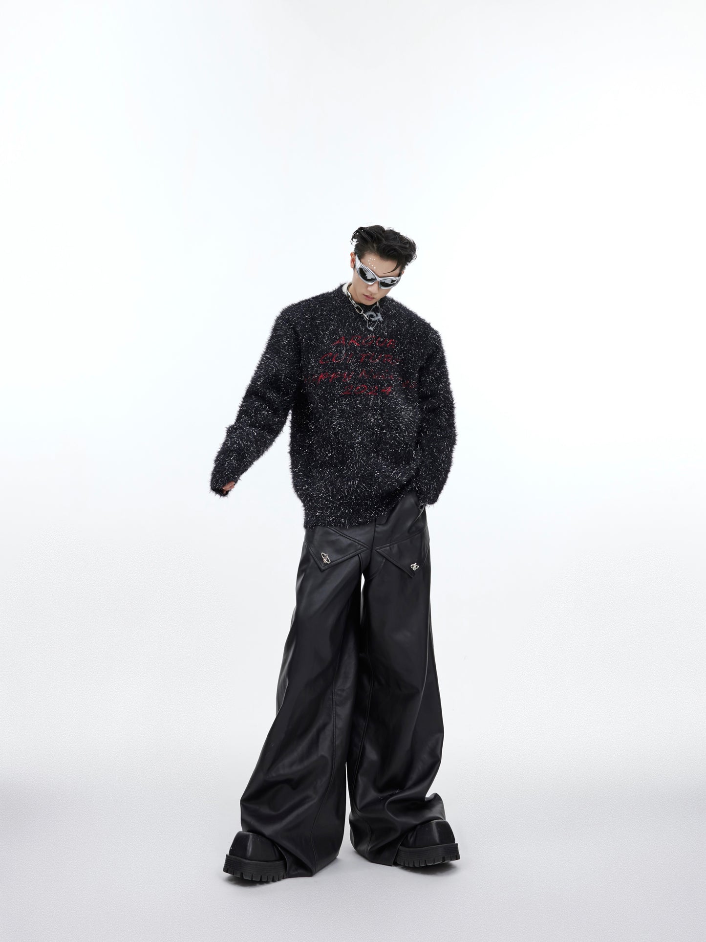 Niche Heavy Thin And Glittering Plush Design Dragon Year Sweater