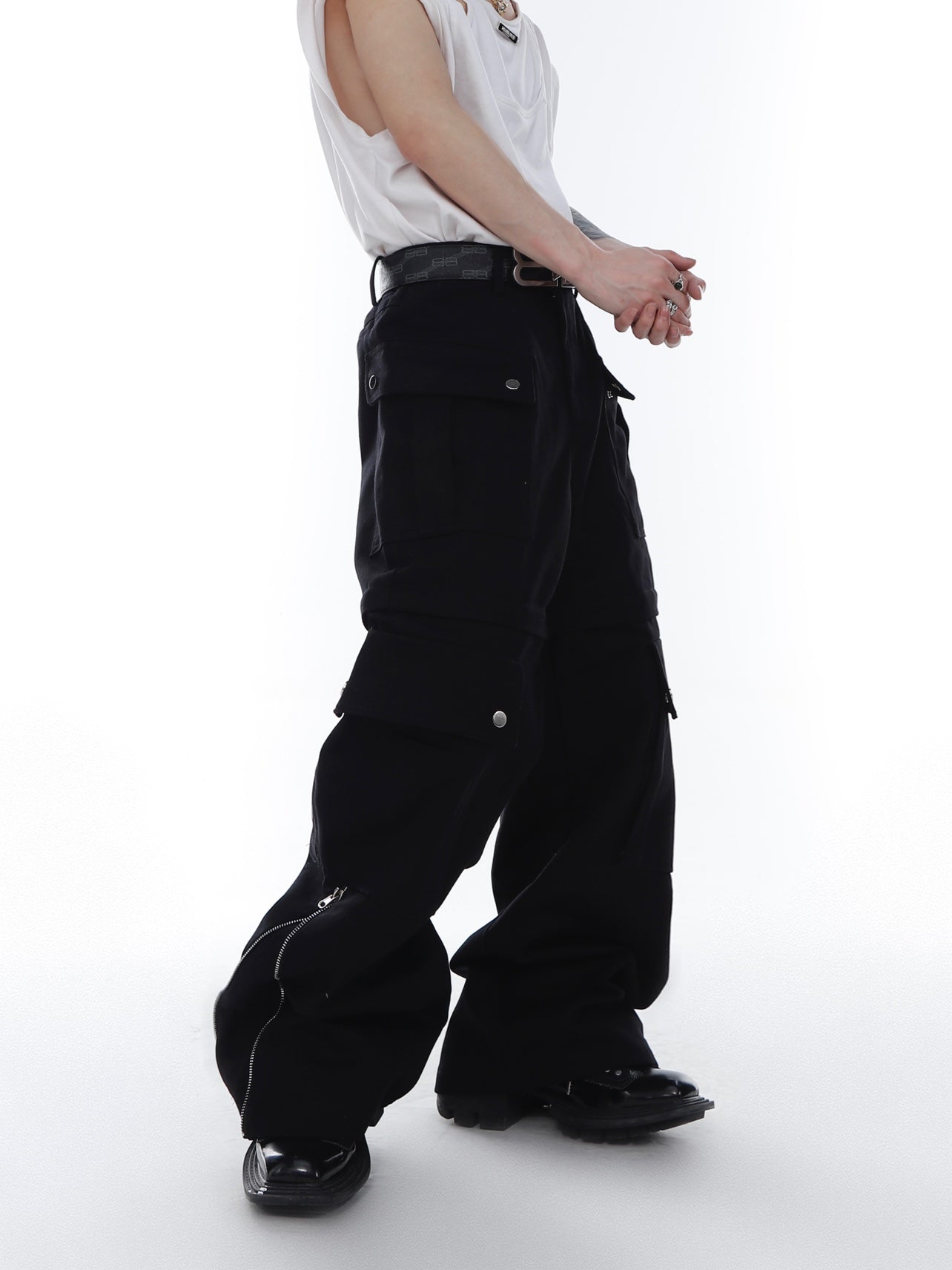Unisex White Wide Leg Pants