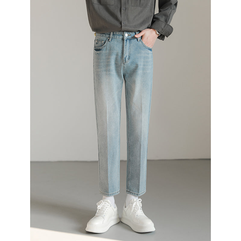 Versatile Casual Slim Fit Cropped Jeans