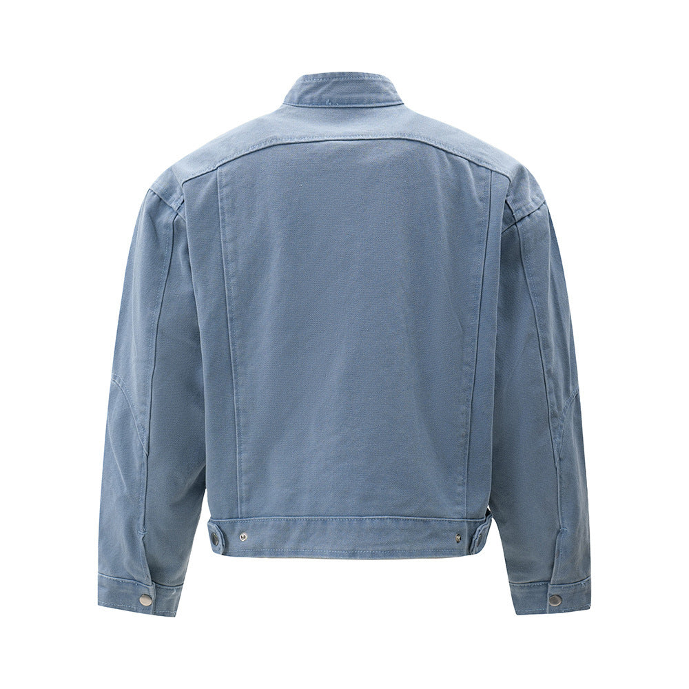 High Neck Denim Jacket