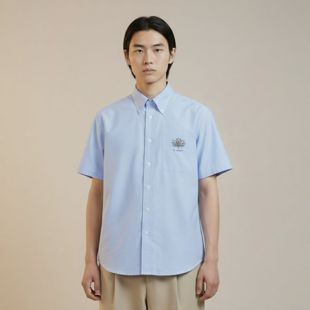 オックスフォード半袖シャツ