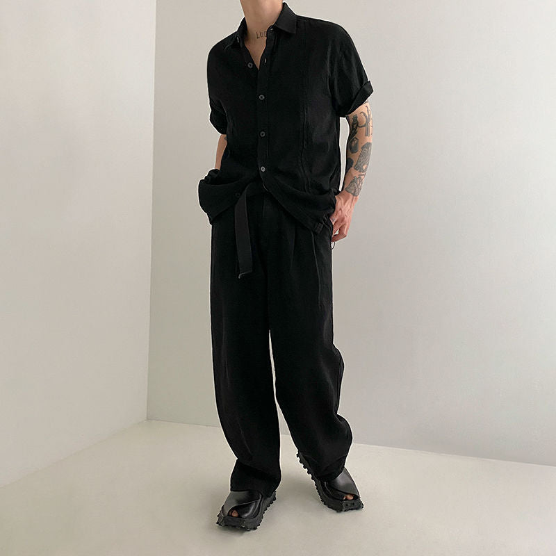 Short-sleeved Shirt Men's Loose Design Sense