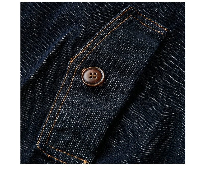 Retro High Neck Denim Jacket
