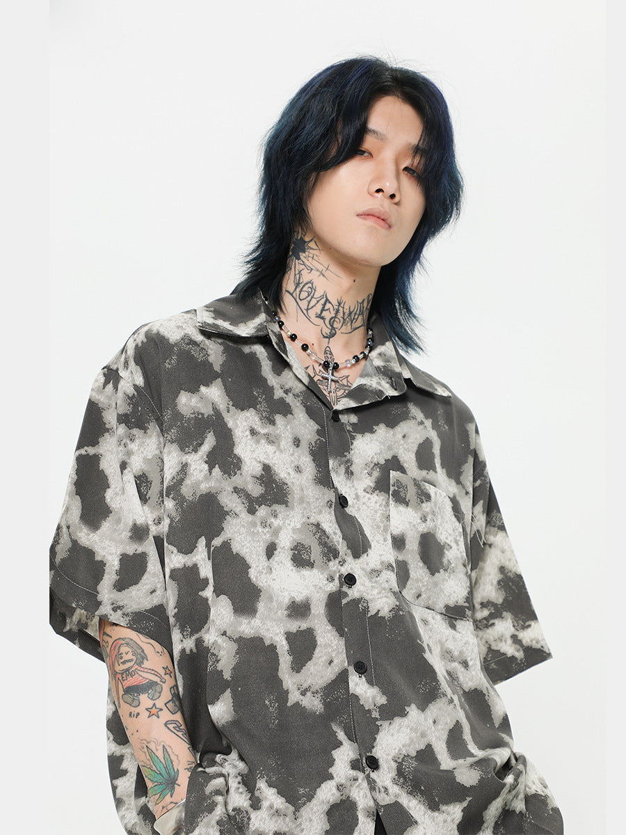 Summer Beach Short Sleeve Loose-fitting Retro Shirt