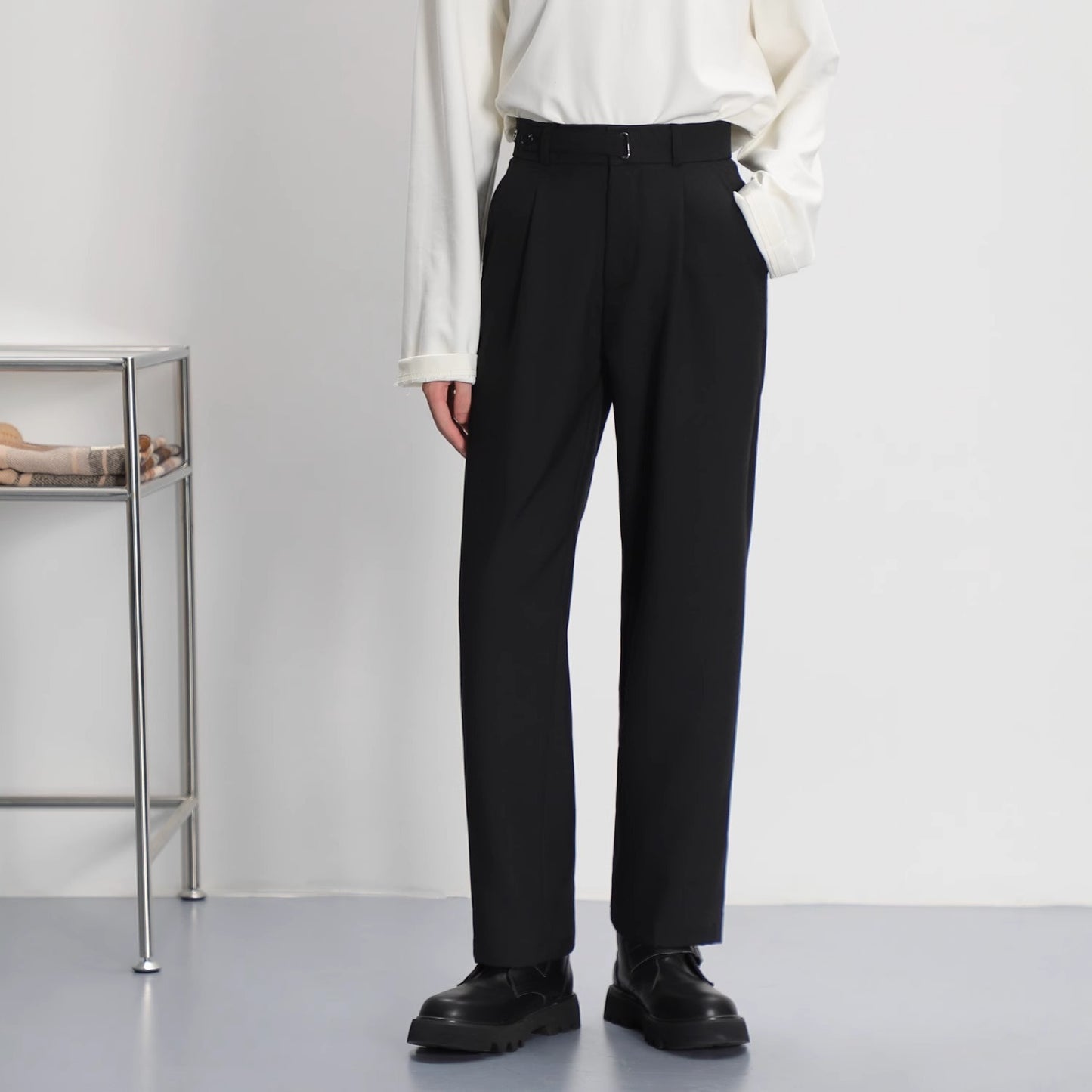 Advanced Drooping Straight Suit Pants