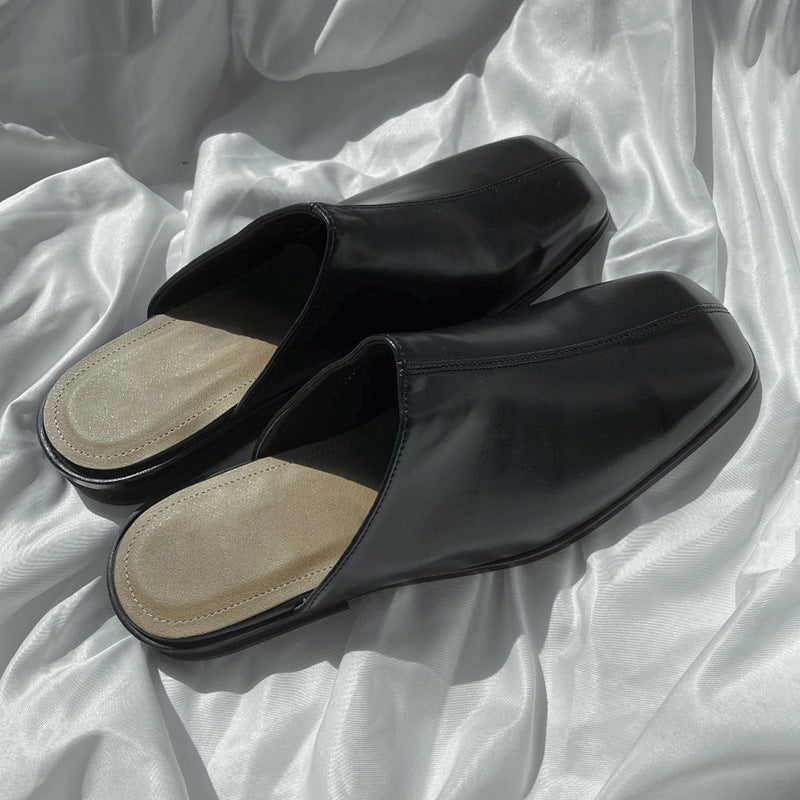 Square Toe Cap Slippers
