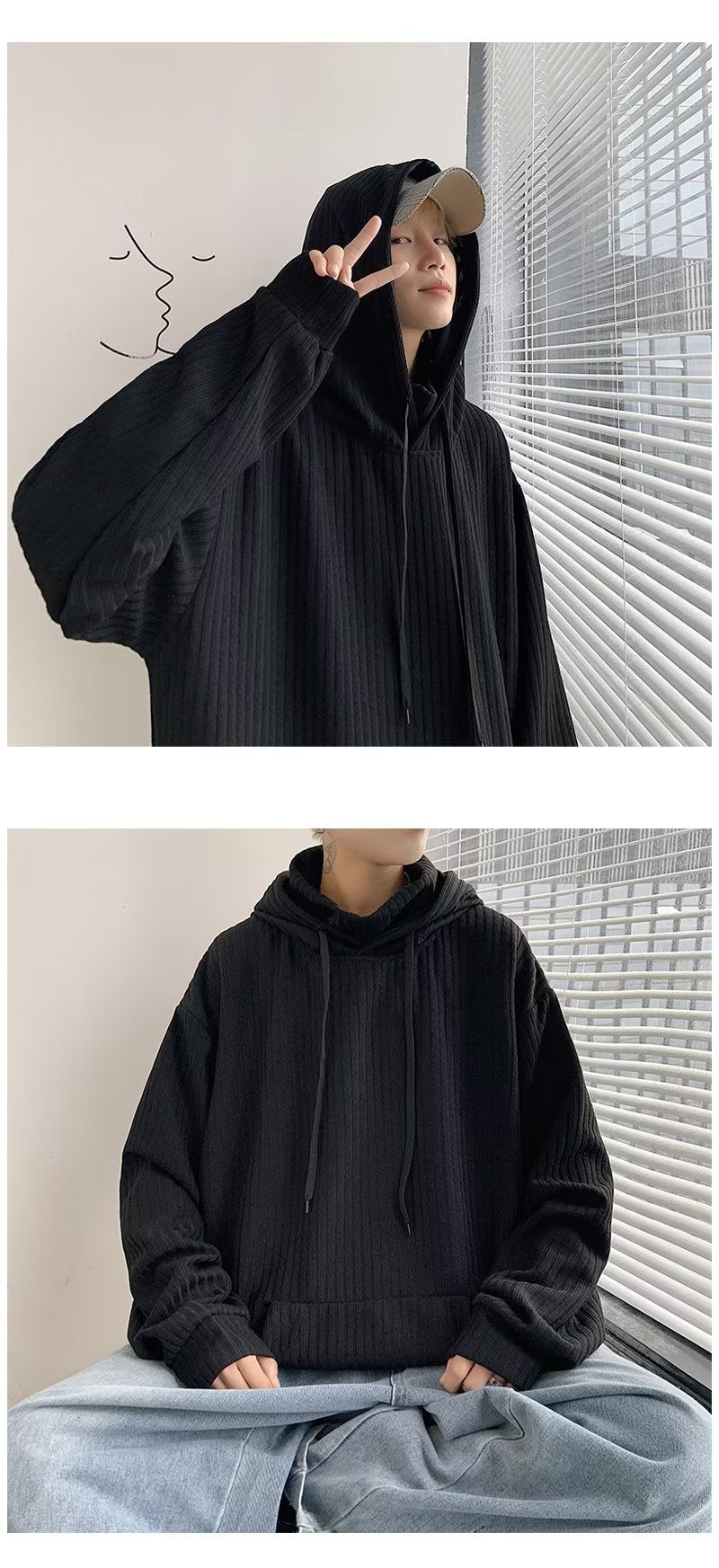 American Turtleneck Hooded Sweater for Men