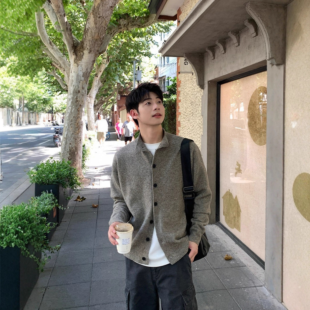 Casual Halfcollar Buttonup Cardigan Sweater