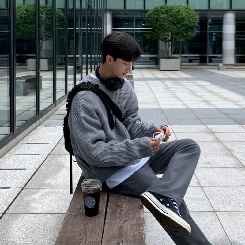 Lazy long-sleeved pullover sweater