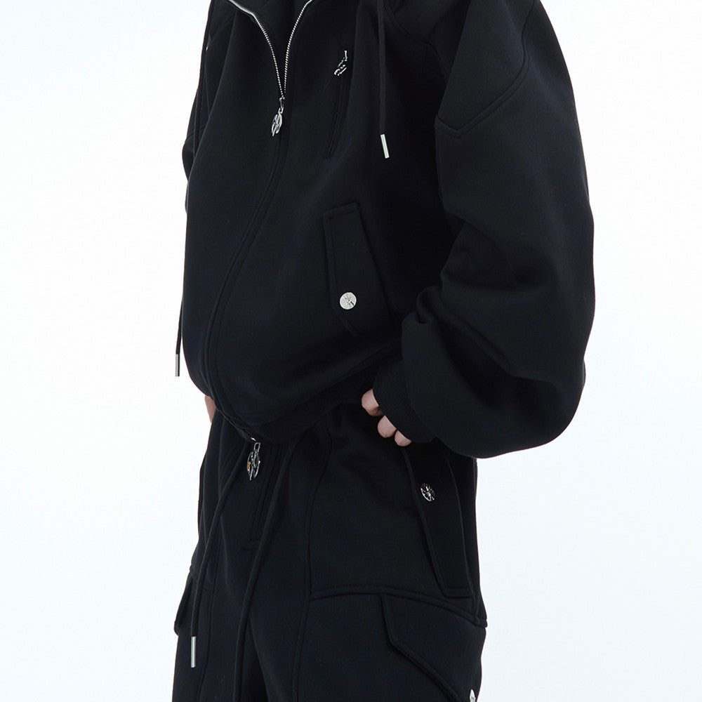 Folded Design With A Sense Of Silhouette And Thickened Casual Pants