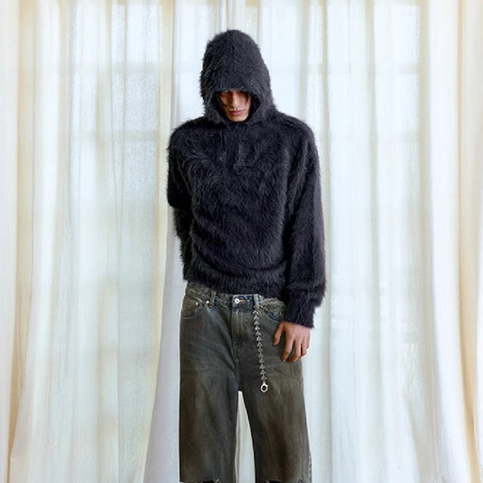 Plush Knitted Hoodie
