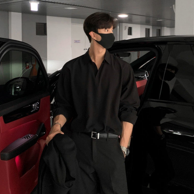 Lapel  Loose Casual Long Sleeves Shirt