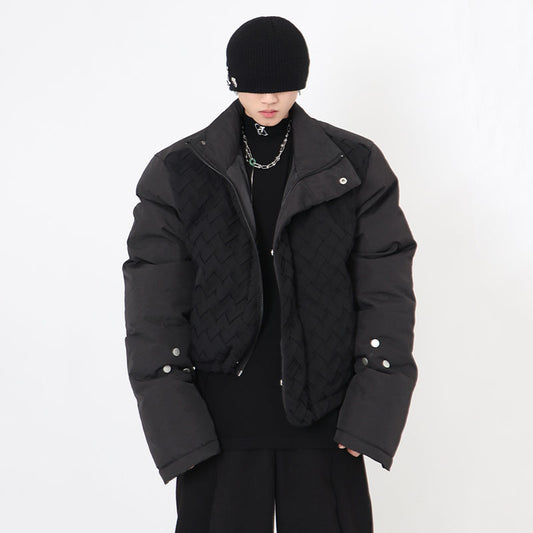 Stand-up Collar Short Waist Cotton Jacket