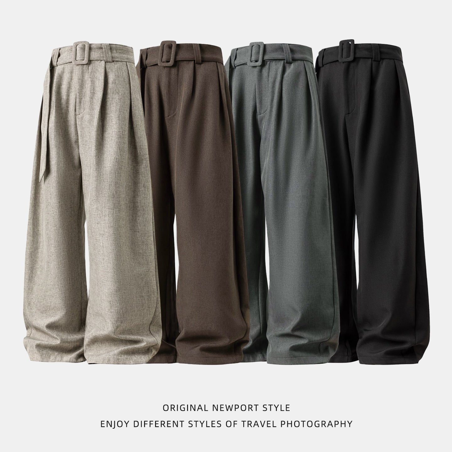 Three-dimensional Pleated Draping Machete Slacks