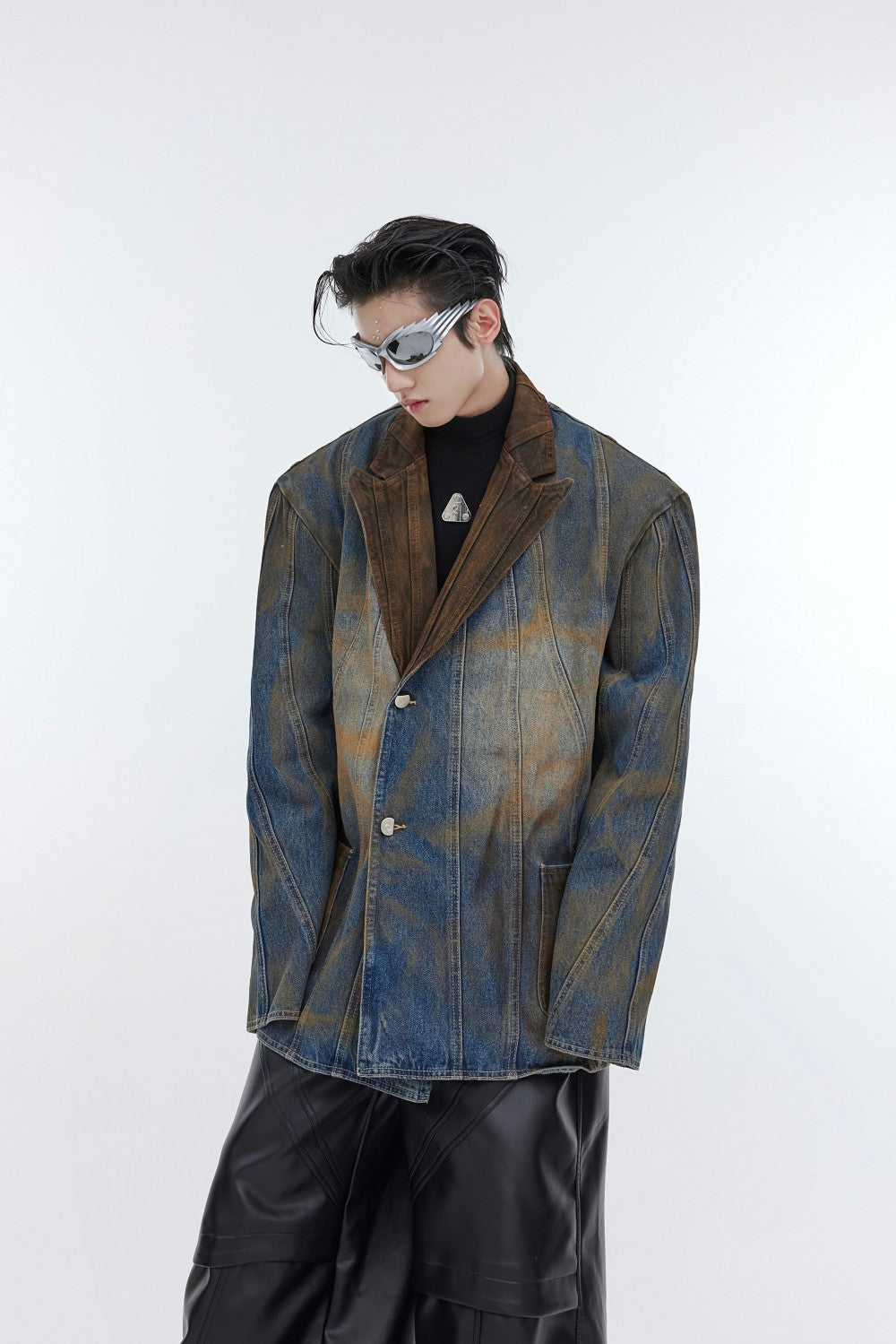 Denim Suit Jacket Trendy And High-end