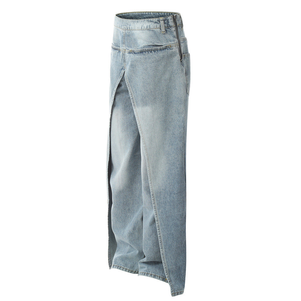 Wide Leg irregular Denim
