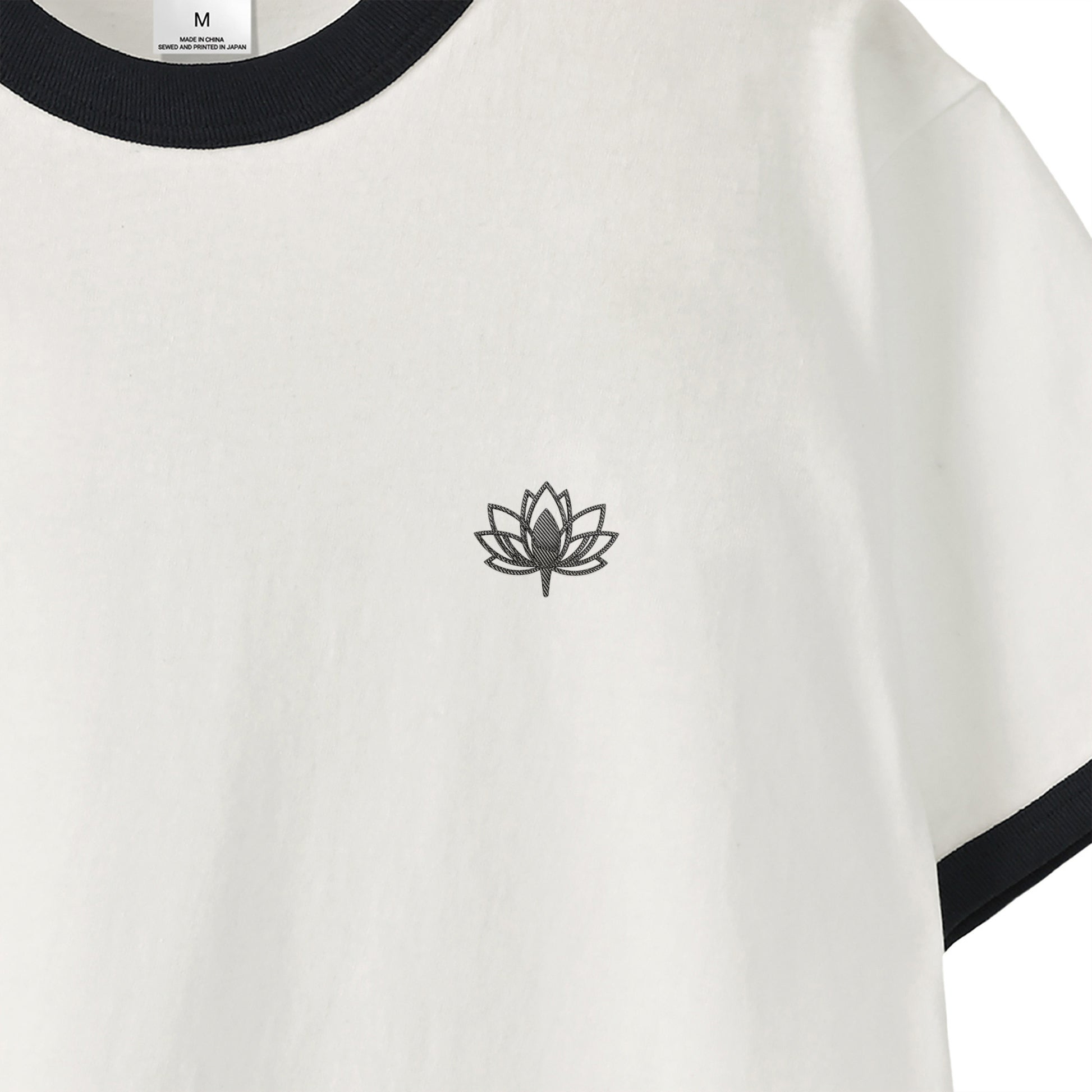 オープンエンド リンガー Tシャツ natural-x-sumi-black image