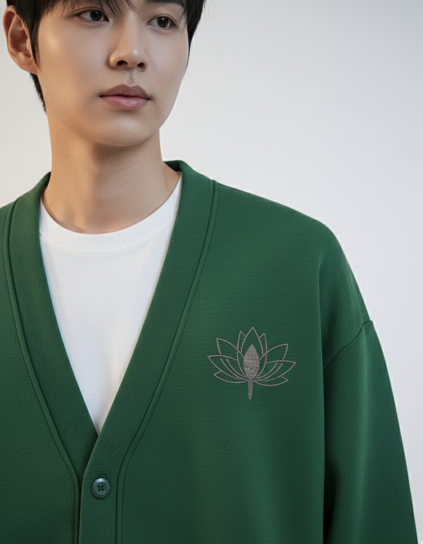 ポリエステルカーディガン